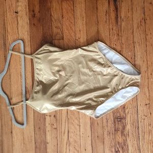 NWT metallic gold swimsuit